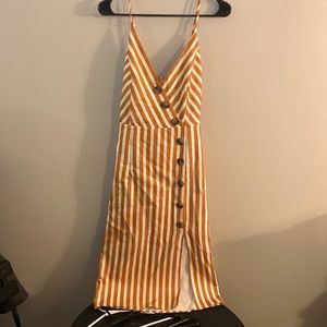 Midi length stripe dress